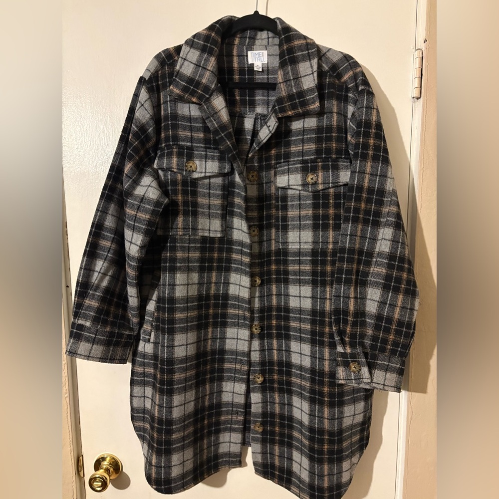 Time and Tru Women’s Plaid Utility Jacket